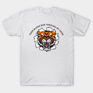 Tiger Blood Run Through My Veins T-Shirt